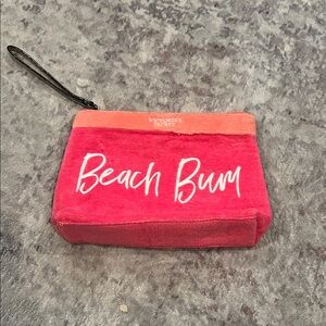 Victoria's Secret Pink and Coral Beach Bum Cosmetic Case